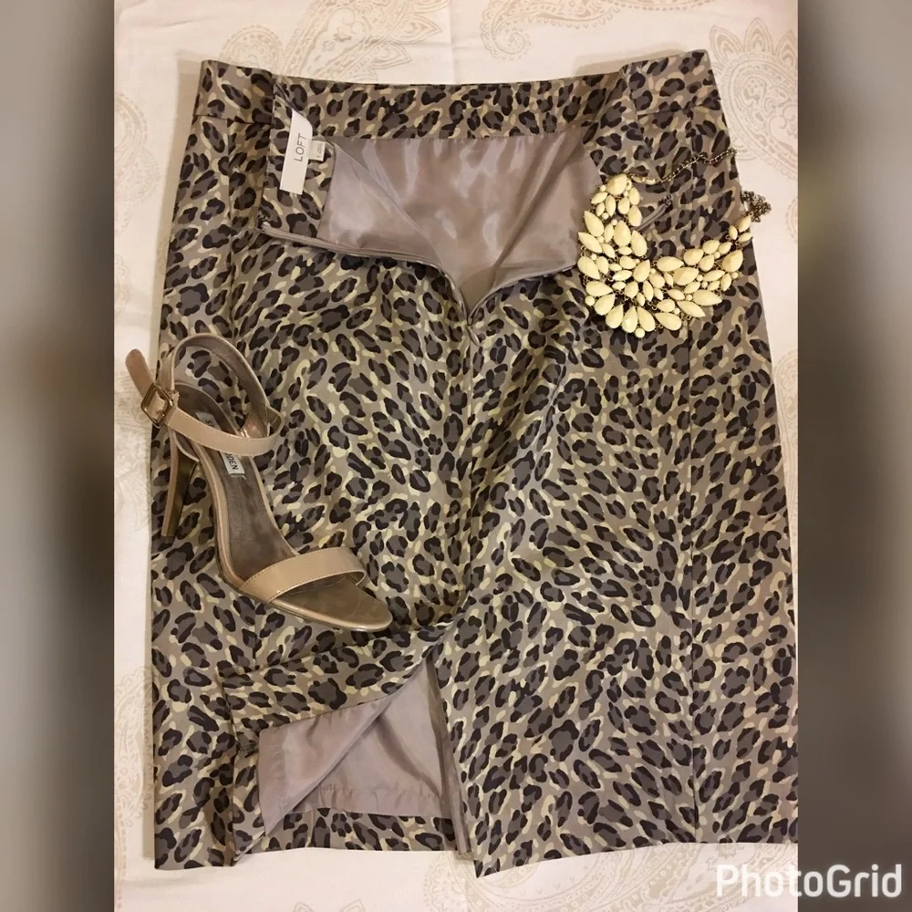 Loft Printed Pencil Skirt NEW Size 6 Animal Print Versatile Business Casual